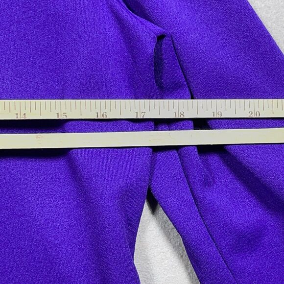 VTG NRC Fashions Blouse Women Purple Dagger Collar Button Up 60s 70s Mod MCM - Picture 9 of 14